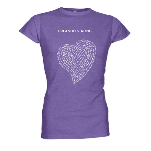 orlando strong womens purple t shirt
