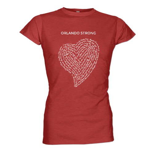 orlando strong womens red t shirt