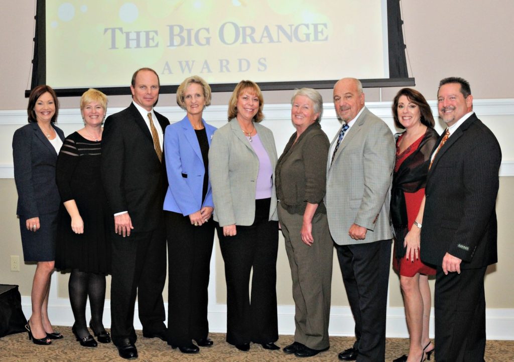 Sponsors and Speakers (L – R) Lynetta Tipton Steep, Regions Bank; Krista Carter, West Orange Chamber; Greg Ohe, Health Central Hospital; Karen Frenier, Dr. P. Phillips Hospital & South Seminole Hospital; Debbie Clements, Duke Energy; Rosemary Wilsen, City of Ocoee; Rusty Johnson, City of Ocoee; Stina D’Uva, West Orange Chamber; David Billsborough, DRB Benefits Group.