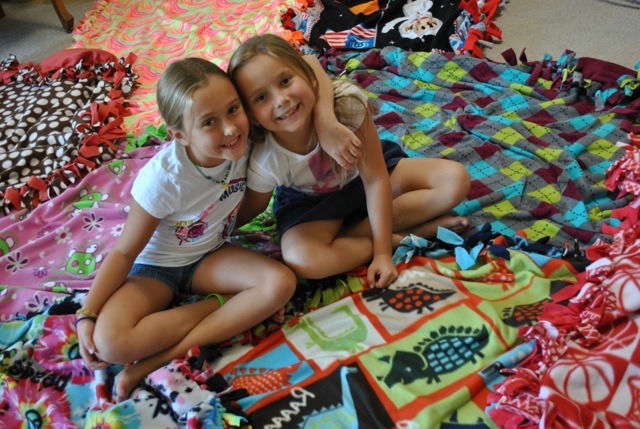 Cecilia Fulmer and Addie Weeks have made a difference in other kids lives by making them snuggle blankets.