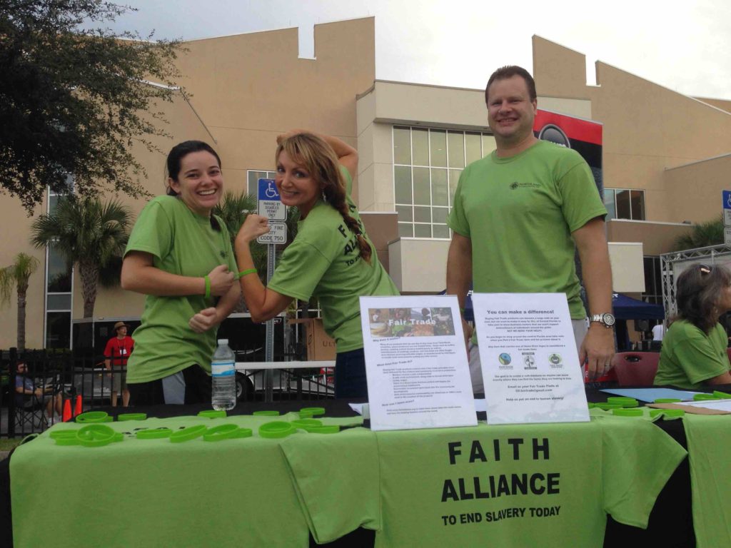 Colleen McGrath, Jami Wray and Kevin Wray raised awareness and funds to support the abolition of human trafficking at a Northland Church fundraiser. 