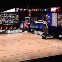 Virtual fan set up inside the NBA Bubble in Orlando Florida