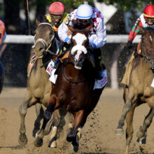 Belmont Stakes winner Tiz The Law runs ahead of the pack and into Saturday's race as the betting favorite