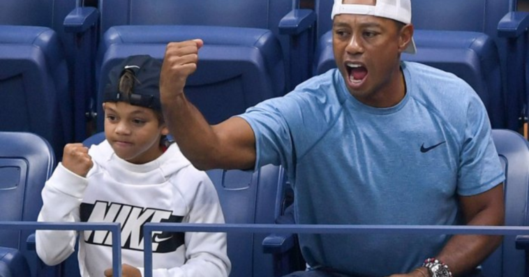 Tiger Woods and son, Charlie attend tennis match together