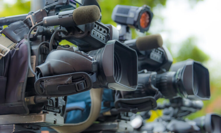 tv cameras on tripods to reflect reporting metrowest news