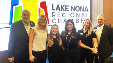 Members of the Chamber of Commerce meet to discuss initiatives for Lake Nona.