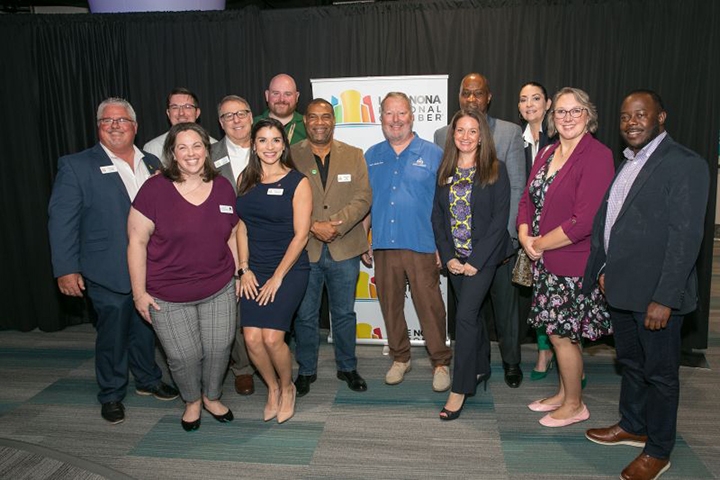 Photo of the Lake Nona Board of Directors at the Orlando Mayor Buddy Dyer luncheon.