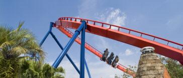 Rollercoaster at theme park, Florida