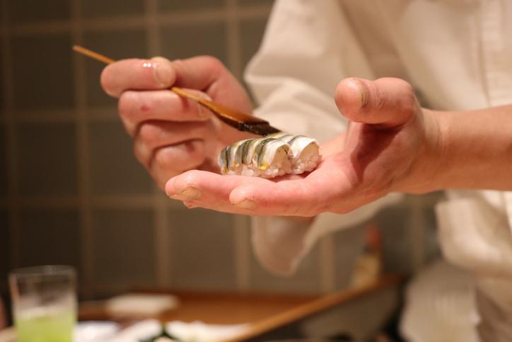 Japanese Chef Making Sushi and Sashimi 2024 Michelin Guide Florida.