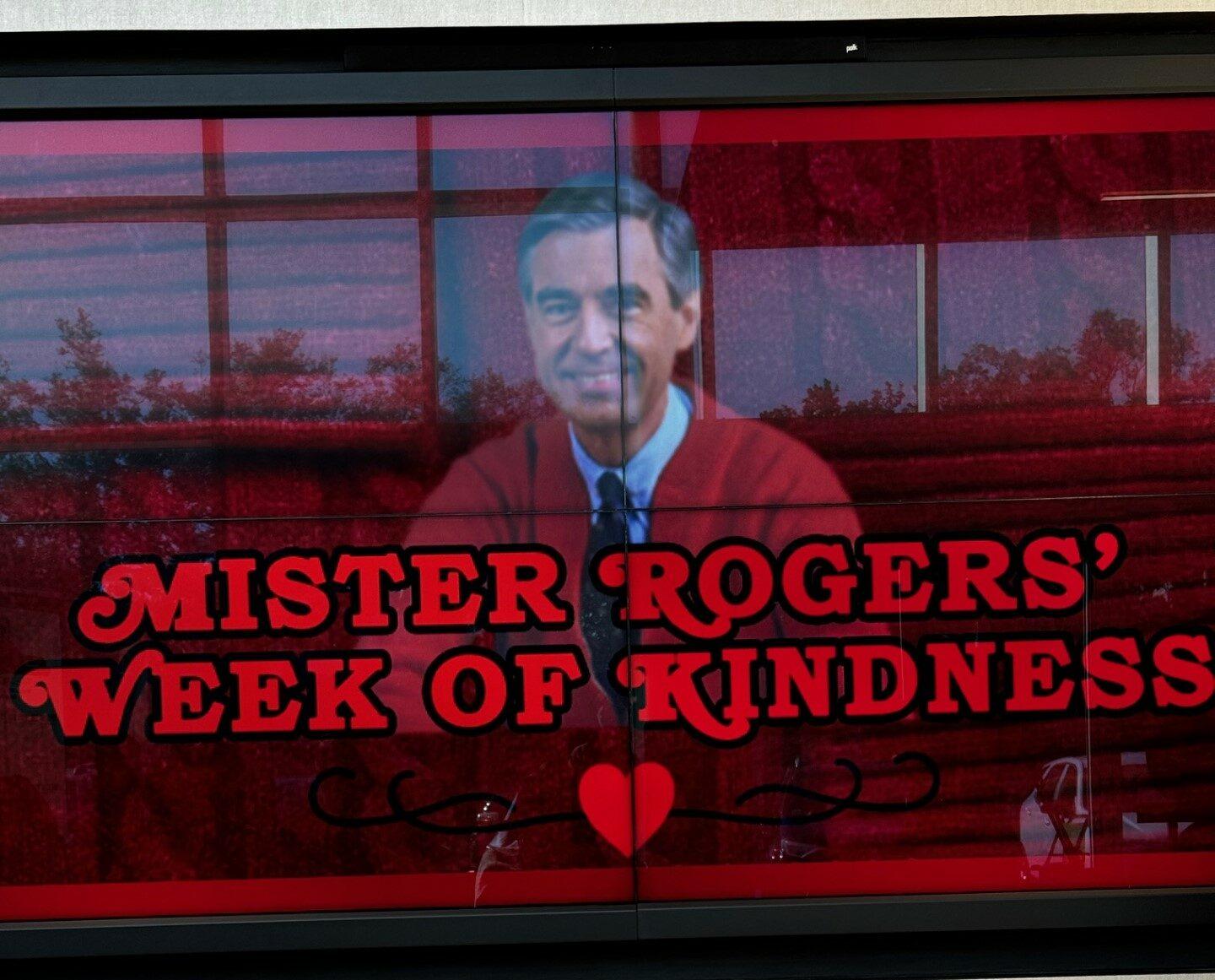 Photo of Mister Rogers Week of Kindness framed portrait at the Edyth Busch Charitable Foundation.