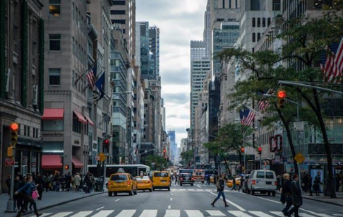 Urban street in the city 