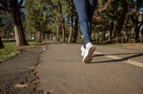 A person walking in the park