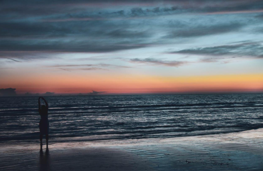A woman at the beach, starting over in Florida