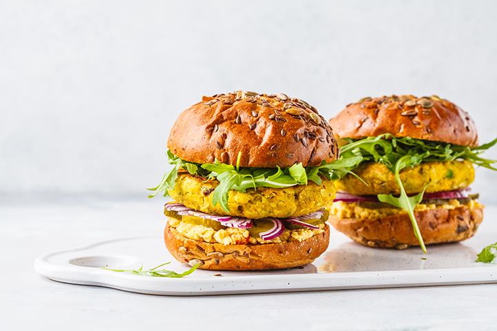 Vegan chickpeas burgers